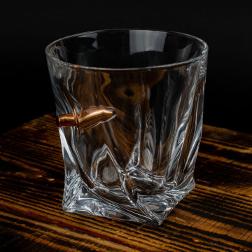 Кришталева склянка для віскі зі справжньою кулею 7.62 мм