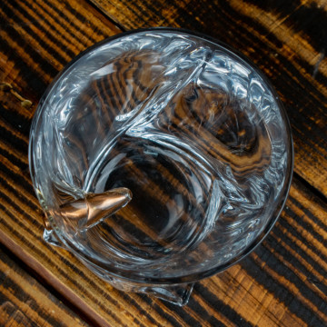 Кришталева склянка для віскі зі справжньою кулею 7.62 мм