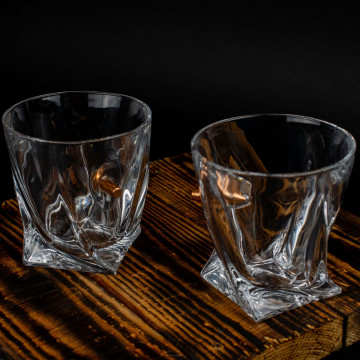 Кришталева склянка для віскі зі справжньою кулею 7.62 мм