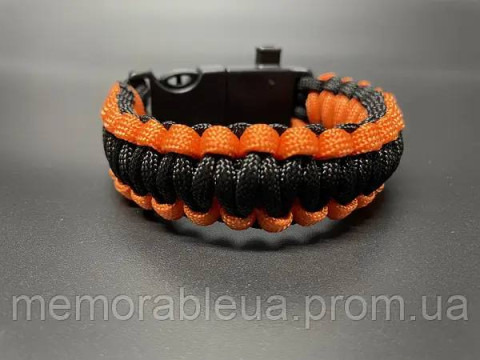 Помаранчевий браслет для виживання із паракорду