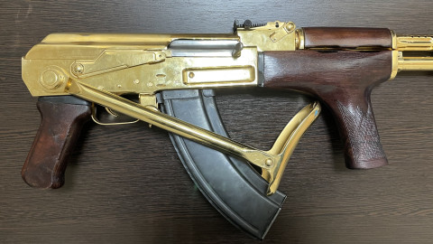 Золотой Нарезной Карабин АК-47 (PM md. 63) 7.62х39 мм 999 Проба Золота