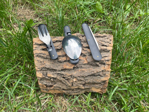 Набір 3 в 1: ніж, ложка, виделка в мішечку