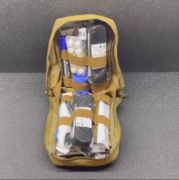 Тактична аптечка з системою Мolle TacMed з наповненням, койот