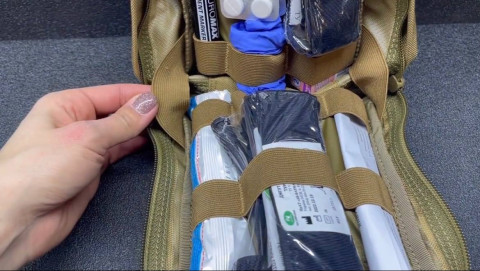 Тактична аптечка з системою Мolle TacMed з наповненням, койот