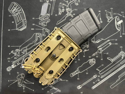 Відкритий м`який тактичний підсумок для магазинів АК47/74 AR-15, пісок