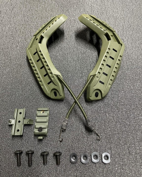 Комплект кріплень-рейок на шолом Fast Better Tactical Experience, олива