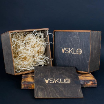 Пара склянок з кубиками в подарунковій упаковці