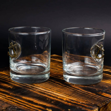 Склянка для віскі з якорем