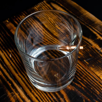 Пара склянок зі справжньою кулею 7.62 мм в подарунковій упаковці