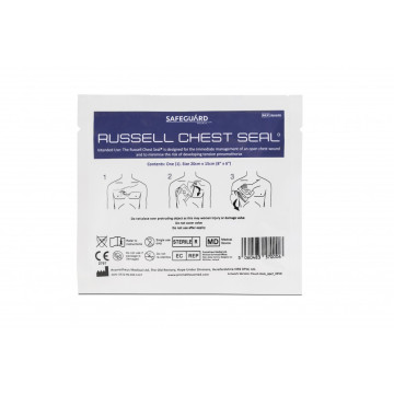 Оклюзійна Пов'язка Наліпка Невентильована Safeguard Medical Russell Chest Seal