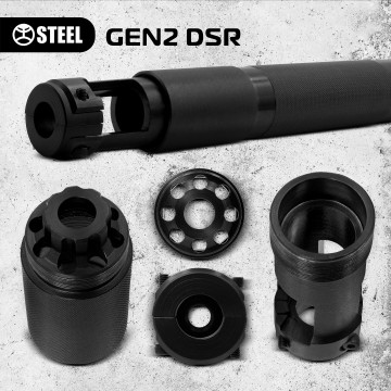 Саундмодератор Steel GEN2 DSR 7.62х54 R (для СВД, СГД, Драгунова, Тигр)