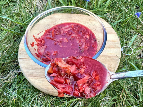 Сублімований Український Борщ зі Свининою Швидкого Приготування Сухий Суп Memorableua Одна Порція 340 мл Консерва Без Этикетки