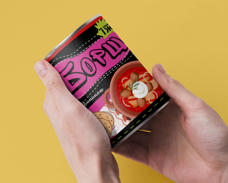 Сублімований Український Борщ зі Свининою Швидкого Приготування Сухий Суп Memorableua Одна Порція 340 мл Консерва З Етикеткою