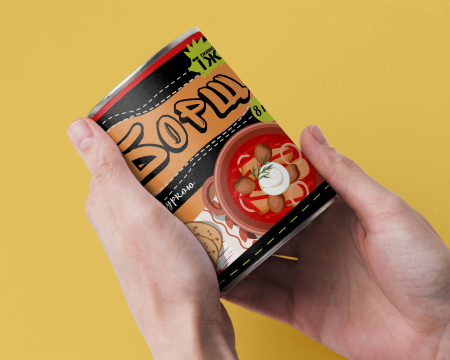 Консерва Сублімований Український Борщ з Куркою Швидкого Приготування Сухий Суп Memorableua 8 Порцій (2 л)