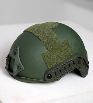 Шолом Кевларовий FAST Тактичний Зелений Клас захисту IIIA Kevlar Кріплення Для Аксесуарів Каска Армійська