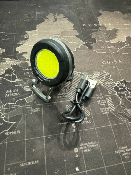 Міні Ліхтарик Брелок Світлодіодний, Ручний Акумуляторний USB Водонепроникний Круглий З Кліпсою