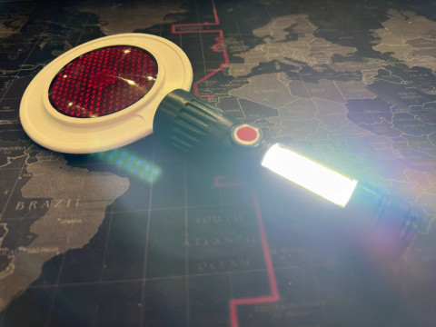 Жезл регулювальника зі світлодіодним підсвічуванням, сигнальний, для дорожніх робіт і безпеки, довжина 30 см