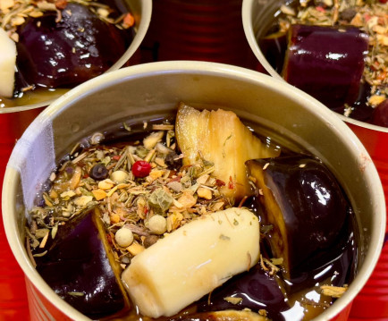 Консервований Маринований Баклажан Консерва Із Перцем Чилі Та Часничком