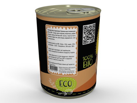 Консервована Горохова Каша Із Яловичиною - Готова До Вживання Консерва, Розігрій та Їж