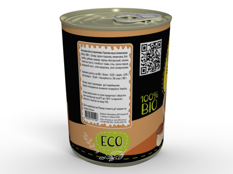 Консервована Горохова Каша - Консерва Гурман Із Яловичиною Та Білими Грибами