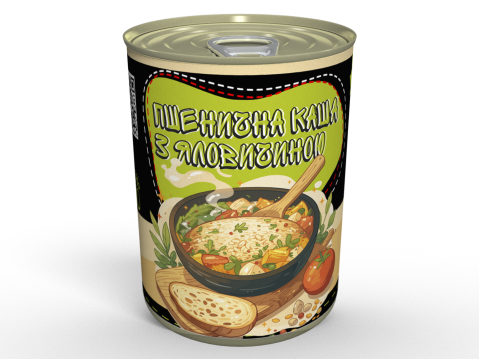 Консервована Пшенична Каша Із Яловичиною - Консерва Готова Страва, Розігрій та Їж