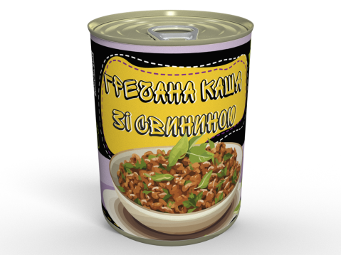 Консерва Каша Гречана Зі Свининою - Готова Страва До Вживання, Розігрій Та Їж