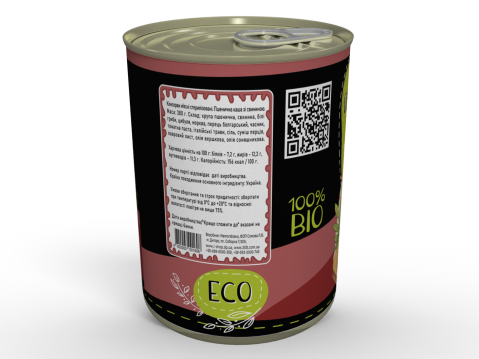 М'ясна Консерва Каша Пшенична Зі Свининою - Готова Страва До Вживання, Розігрій Та Їж