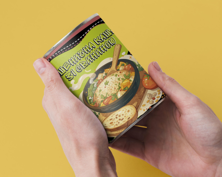 М'ясна Консерва Каша Пшенична Зі Свининою - Готова Страва До Вживання, Розігрій Та Їж