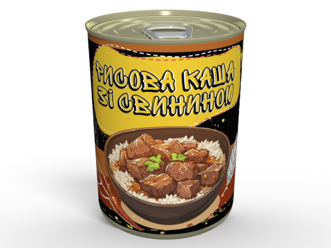 Консерва Каша Рисова Зі Свининою - Готова Страва До Вживання, Розігрій Та Їж