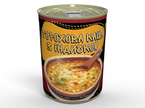 Консерва Каша Горохова З Індичкою - Готова До Вживання Страва, Розігрій Та Їж