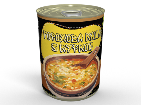 Консерва Каша Горохова З Куркою - Готова До Вживання Страва, Розігрій Та Їж