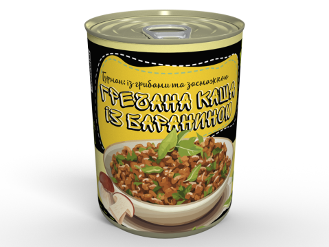 М'ясна Консерва Гречана Каша Гурман З Бараниною І Білими Грибами - Готова Страва, Розігрій і Їж