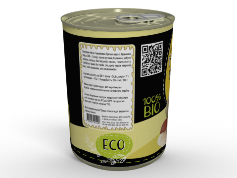 М'ясна Консерва Гречана Каша Гурман З Бараниною І Білими Грибами - Готова Страва, Розігрій і Їж