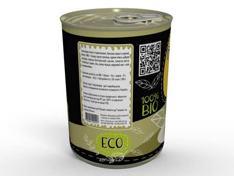 М'ясна Консерва Гречана Каша З Курятиною - Готова Страва До Вживання, Розігрій і Їж