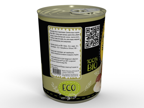 М'ясна Консерва Гречана Каша Гурман з Куркою І Білими Грибами - Готова Страва, Розігрій І Їж