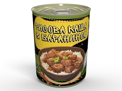 М'ясна Консерва Рисова Каша з Бараниною - Готова Страва До Вживання, Розігрій та Їж