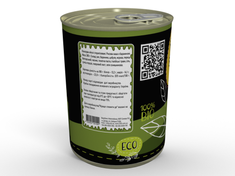 М'ясна Консерва Рисова Каша з Бараниною - Готова Страва До Вживання, Розігрій та Їж