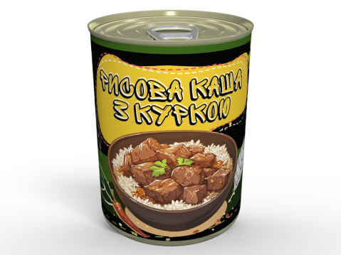 М'ясна Консерва Рисова Каша З Куркою - Готова Страва, Розігрій та Їж