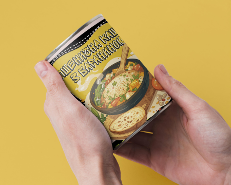 М'ясна Консерва Пшенична Каша Із Бараниною - Готова Страва До Вживання, Розігрій та Їж