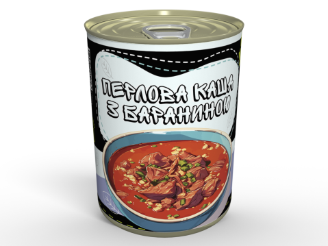 М'ясна Консерва Перлова Каша з Бараниною - Готова Страва До Вживання, Розігрій та Їж