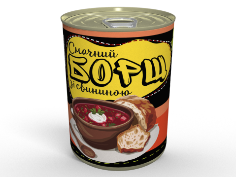 Консервований Борщ Зі Свининою - Готова Страва До Вживання - Консерва Розігрій Та Їж