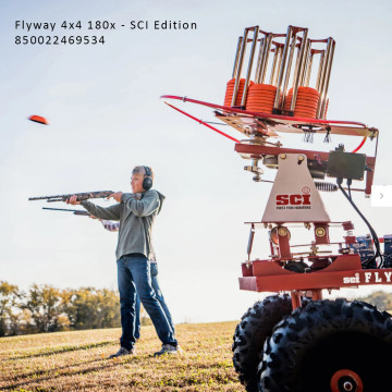 Метательная машинка для стендовой стрельбы по тарелкам на тележке Flyway 4x4 180x - SCI Edition