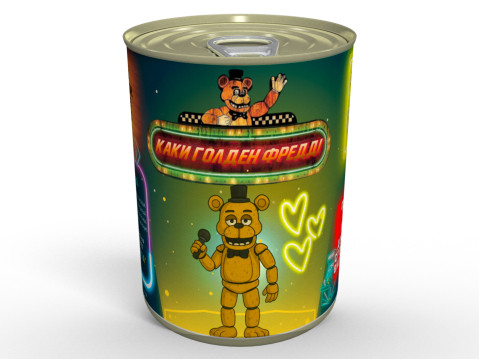 Консервовані Каки Голден Фредді - Какулі Аніматроніка, Подарунок-Сюрприз Для Фаната Фнаф