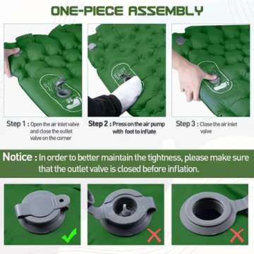 Килимок надувний WQ-CP04 Зелений