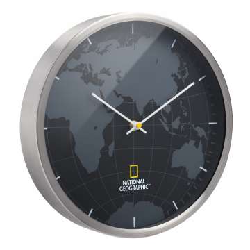 Часы настенные National Geographic World Map Aluminium (9080000)