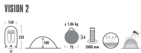 Палатка High Peak Vision 2 (Green)