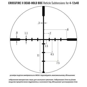 Прицел оптический Vortex Crossfire II 6-18x44 AO (BDC)