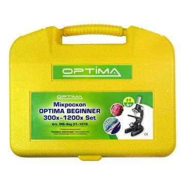 Микроскоп Optima Beginner 300x-1200x подарочный набор (MB-Beg 01-101S)