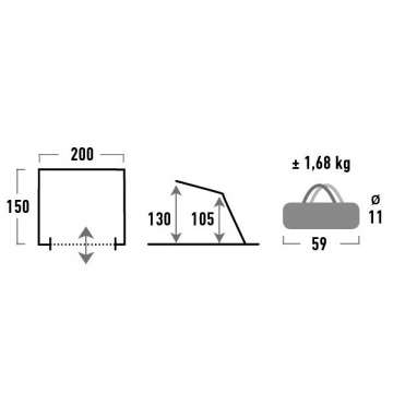 Палатка High Peak Cadiz 80 (Aluminium/Dark Grey)