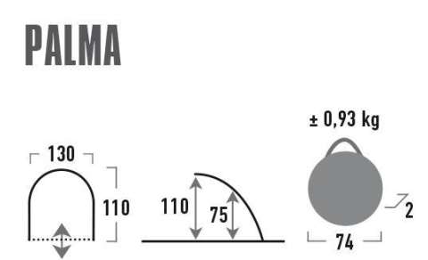 Палатка High Peak Palma 40 (Blue/Grey)
